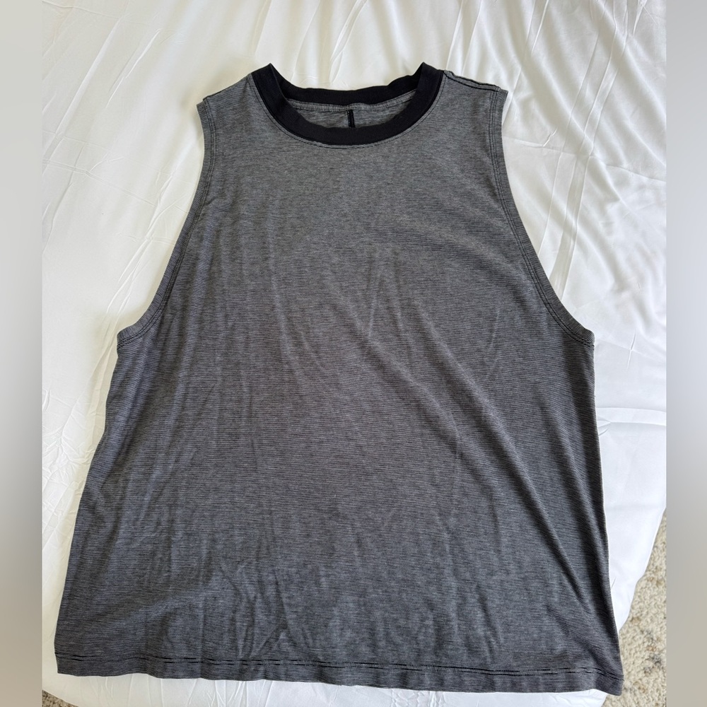 lululemon athletica Women's Grey Tank Top with Black Trim